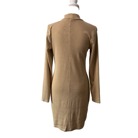 Old Navy Womens Camel Long-Sleeve Turtleneck Mini Dress Size L - Picture 3 of 10